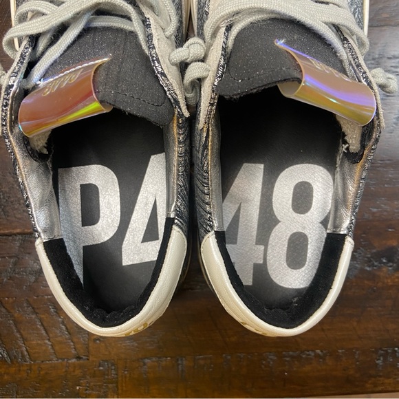 P448 Women’s John Mixed Media Lace-Up Sneakers In Tartan Size EU 39 - Picture 9 of 13